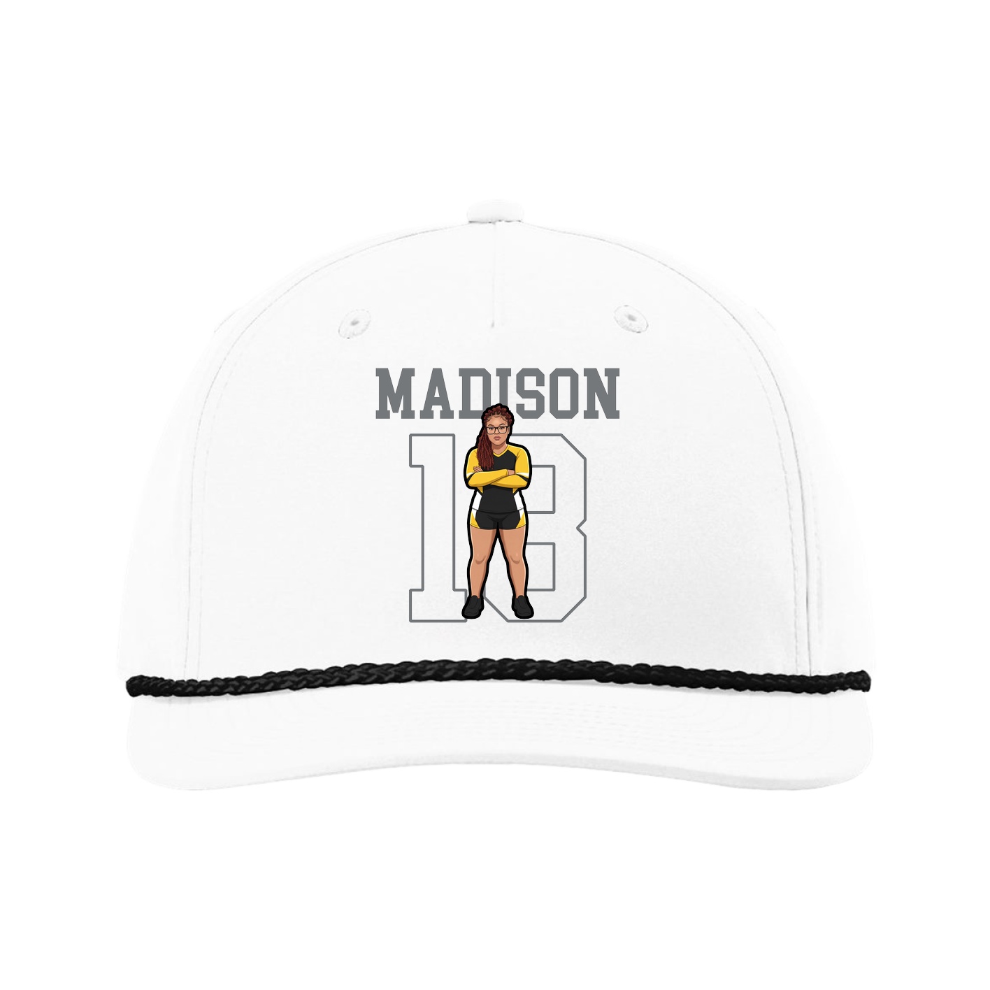 Five-Panel Classic Rope Cap — Shirsey in White