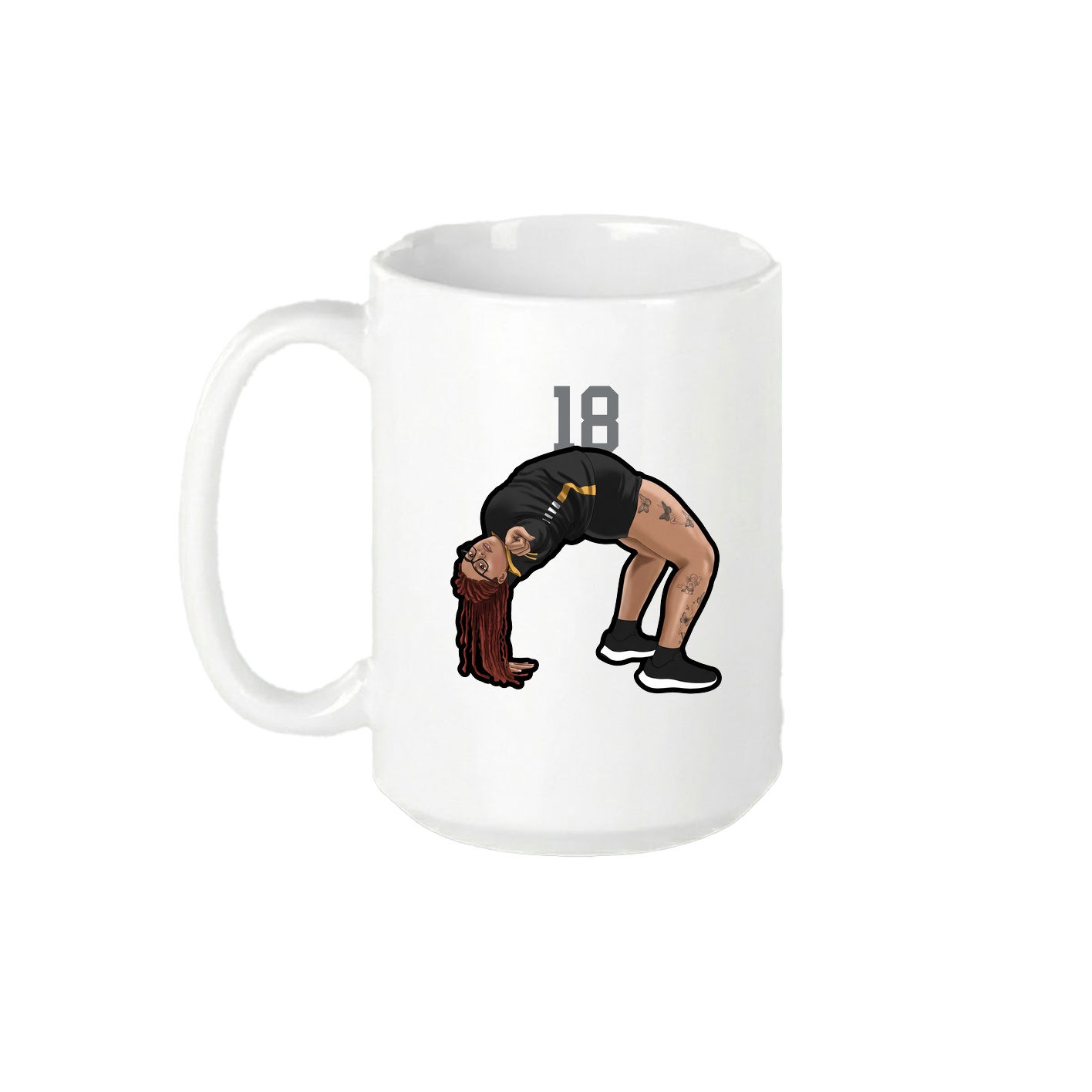 15oz Coffee Mug — Number Top in White