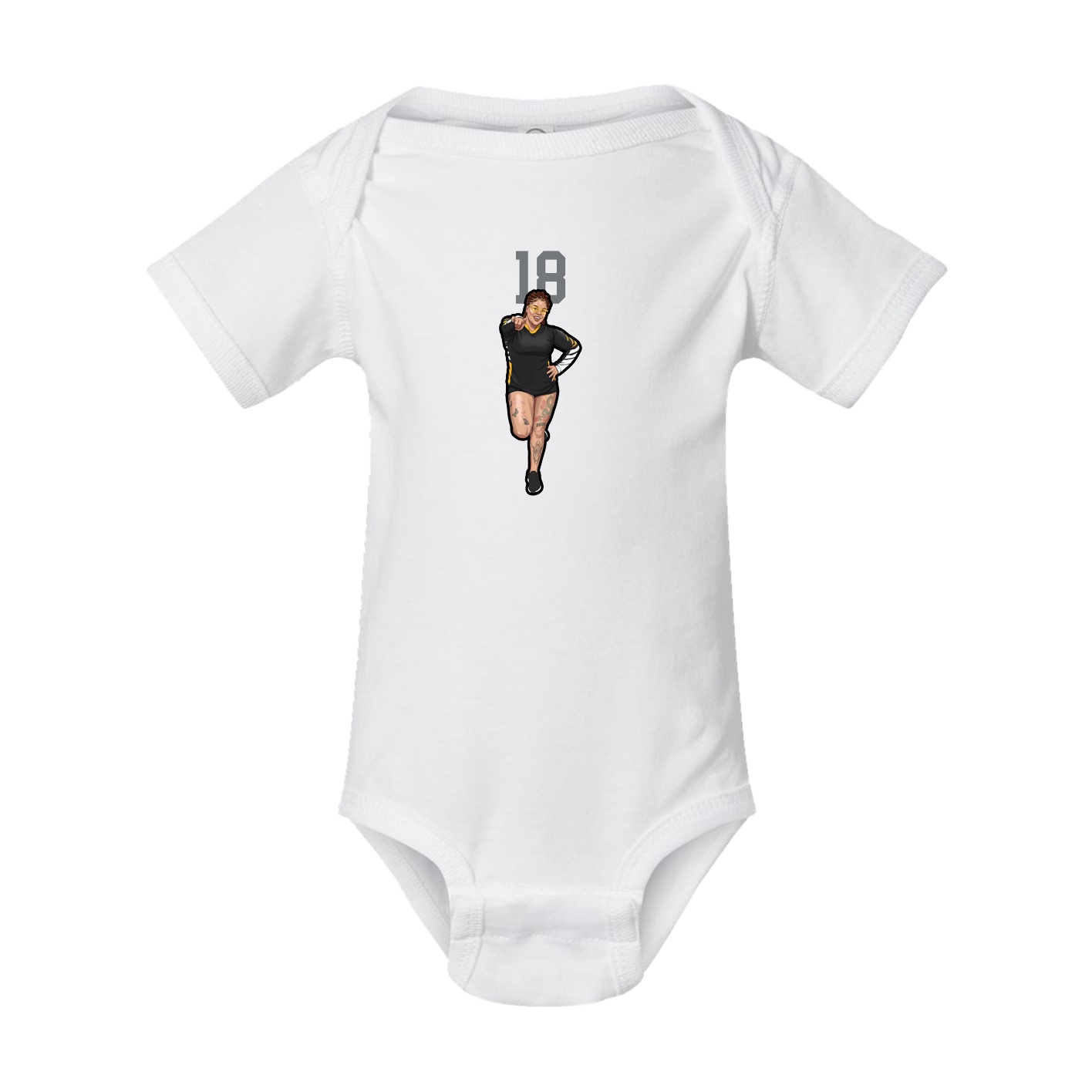 Baby Onesie — Number Top in White