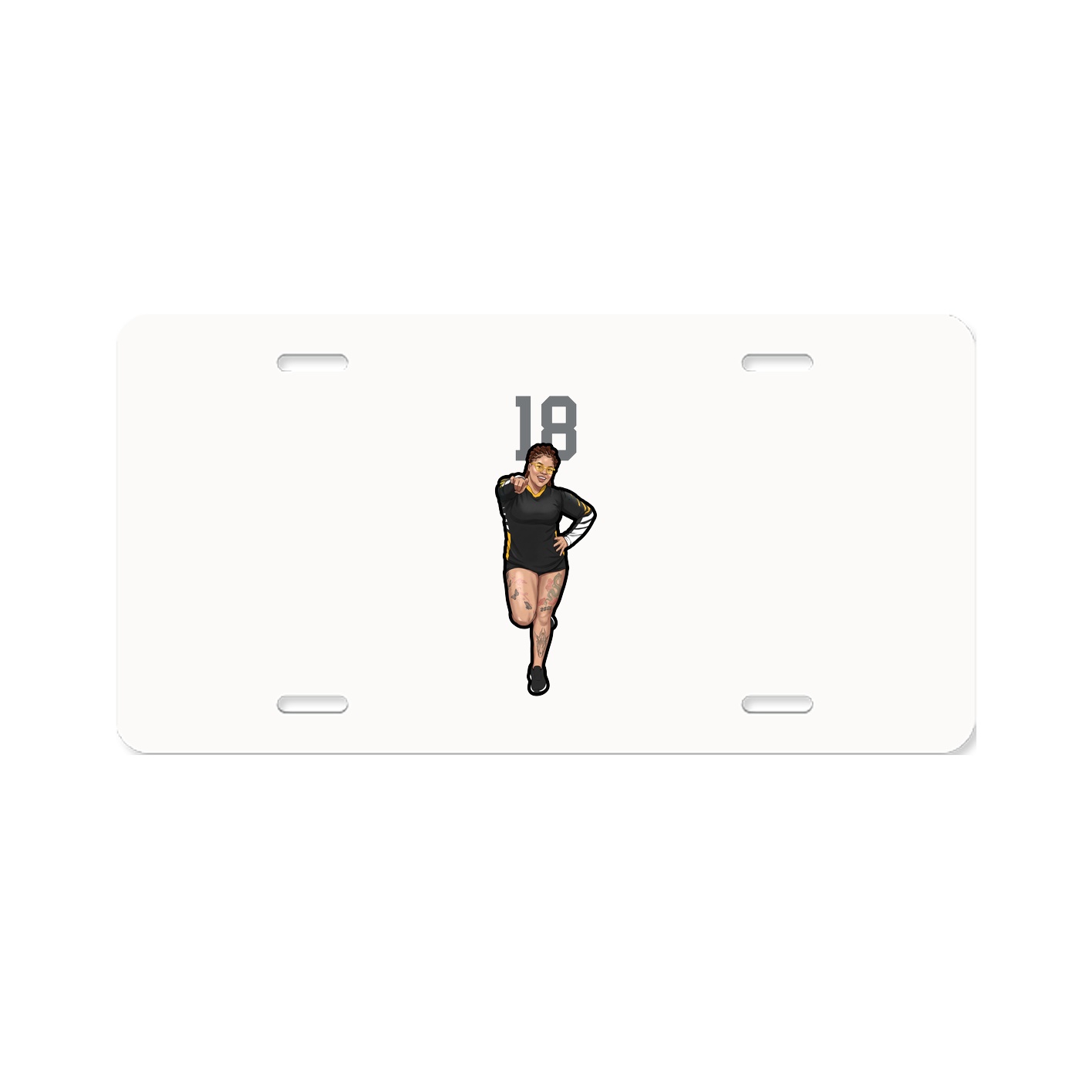 License Plate — Number Top in Classic