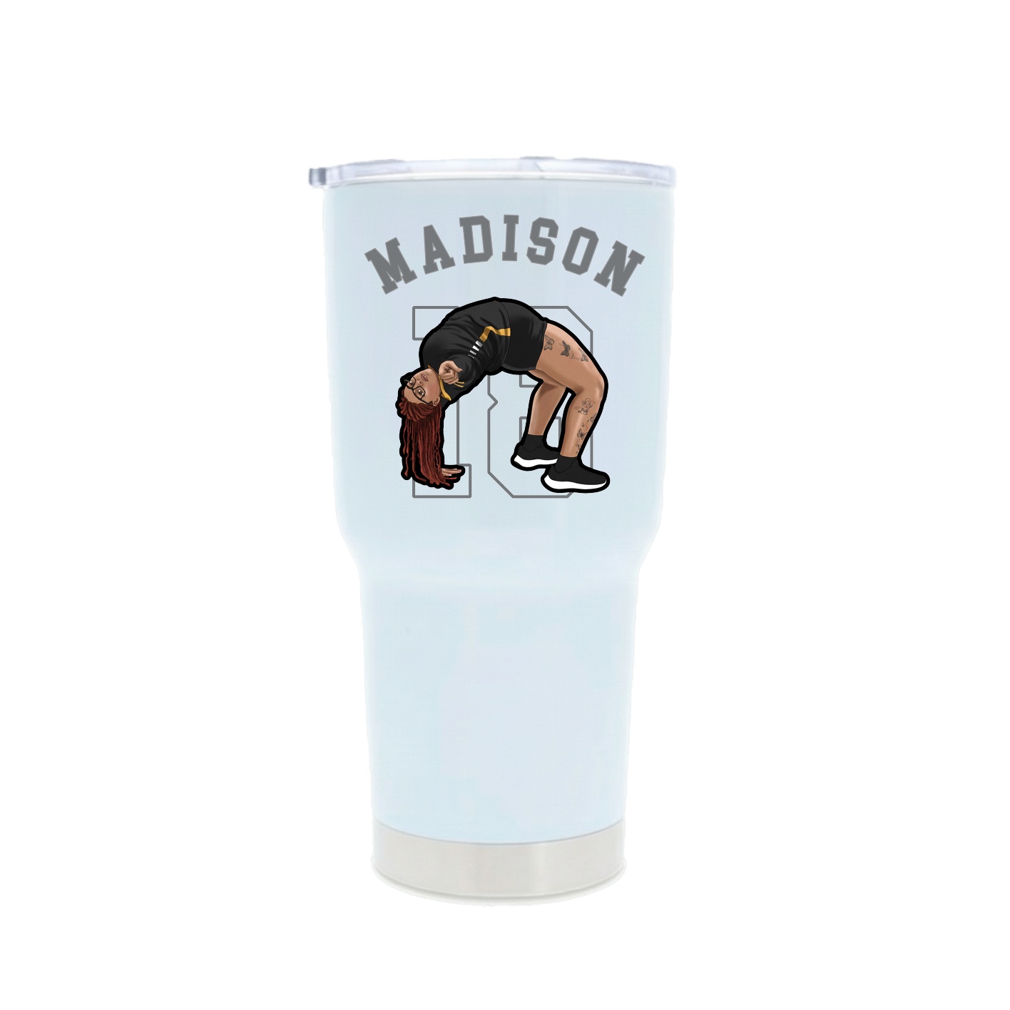 30oz Stainless Steel Tumbler — Shirsey Arch in White