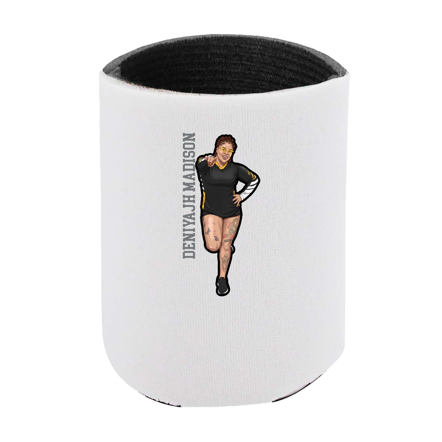 Can Holder — Name Vertical in White