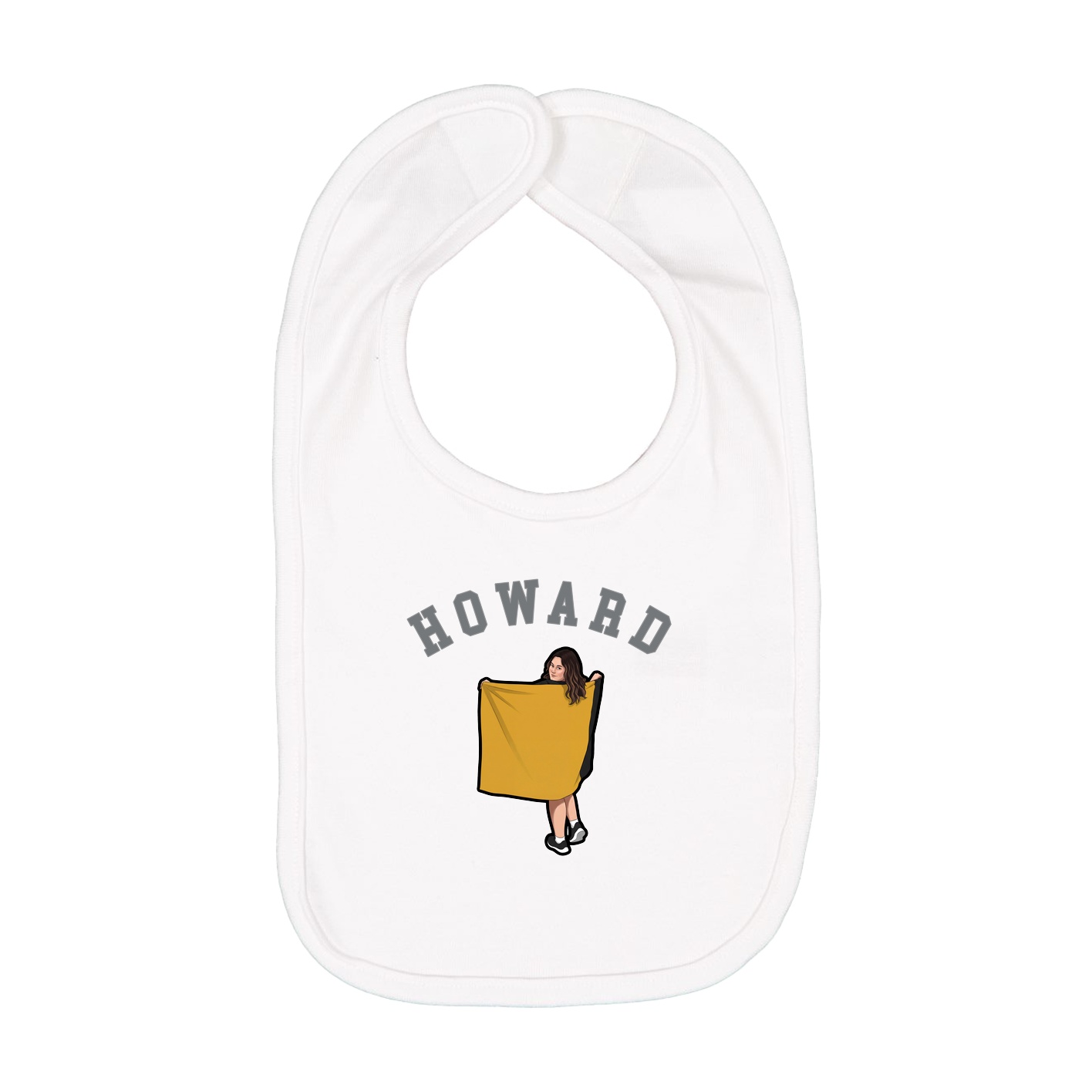Infant Bib — Shirsey Arch in White