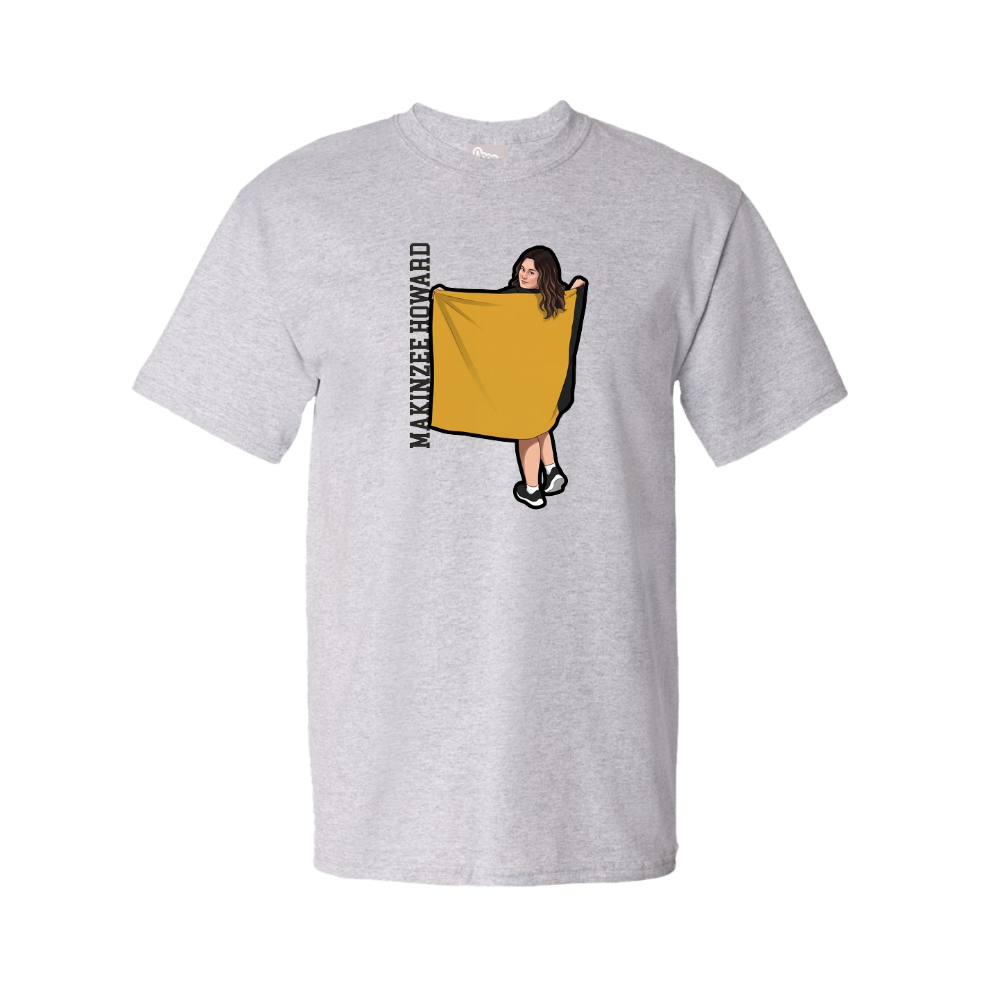 Tee — Name Vertical in Grey