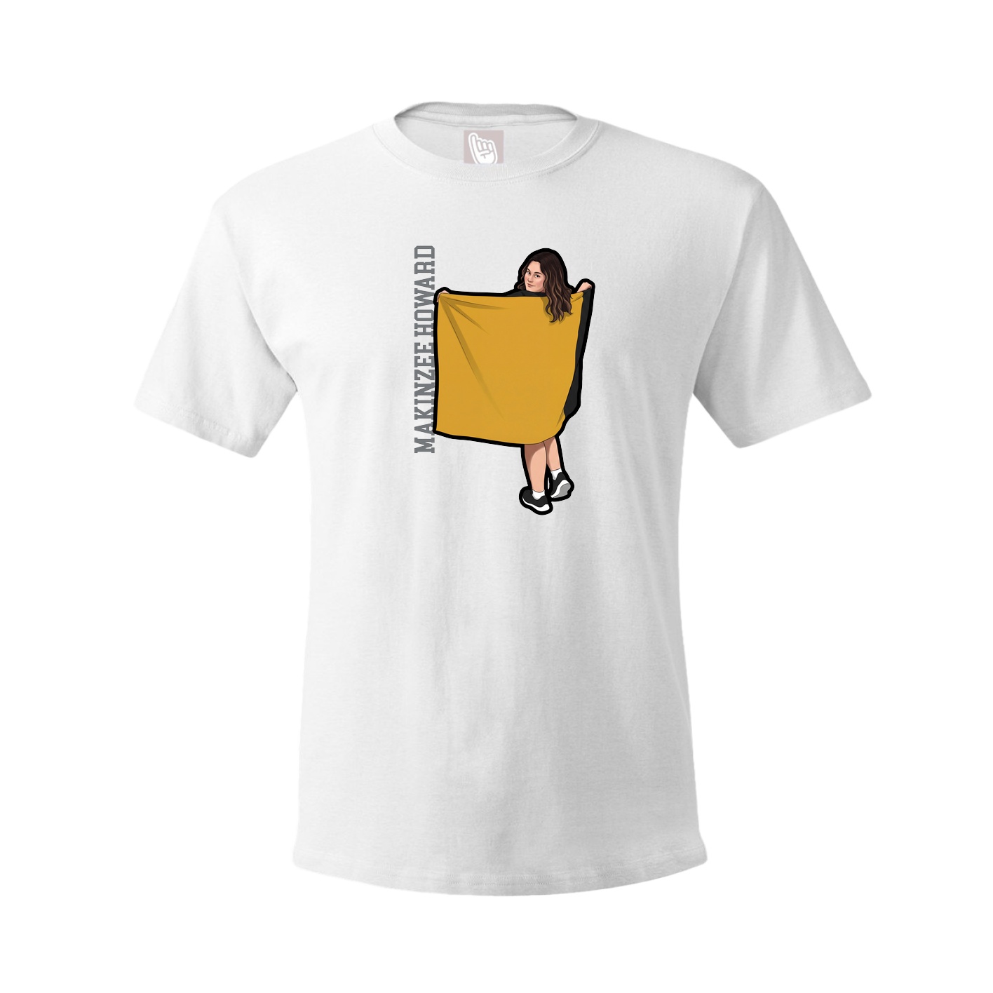 Tee — Name Vertical in White