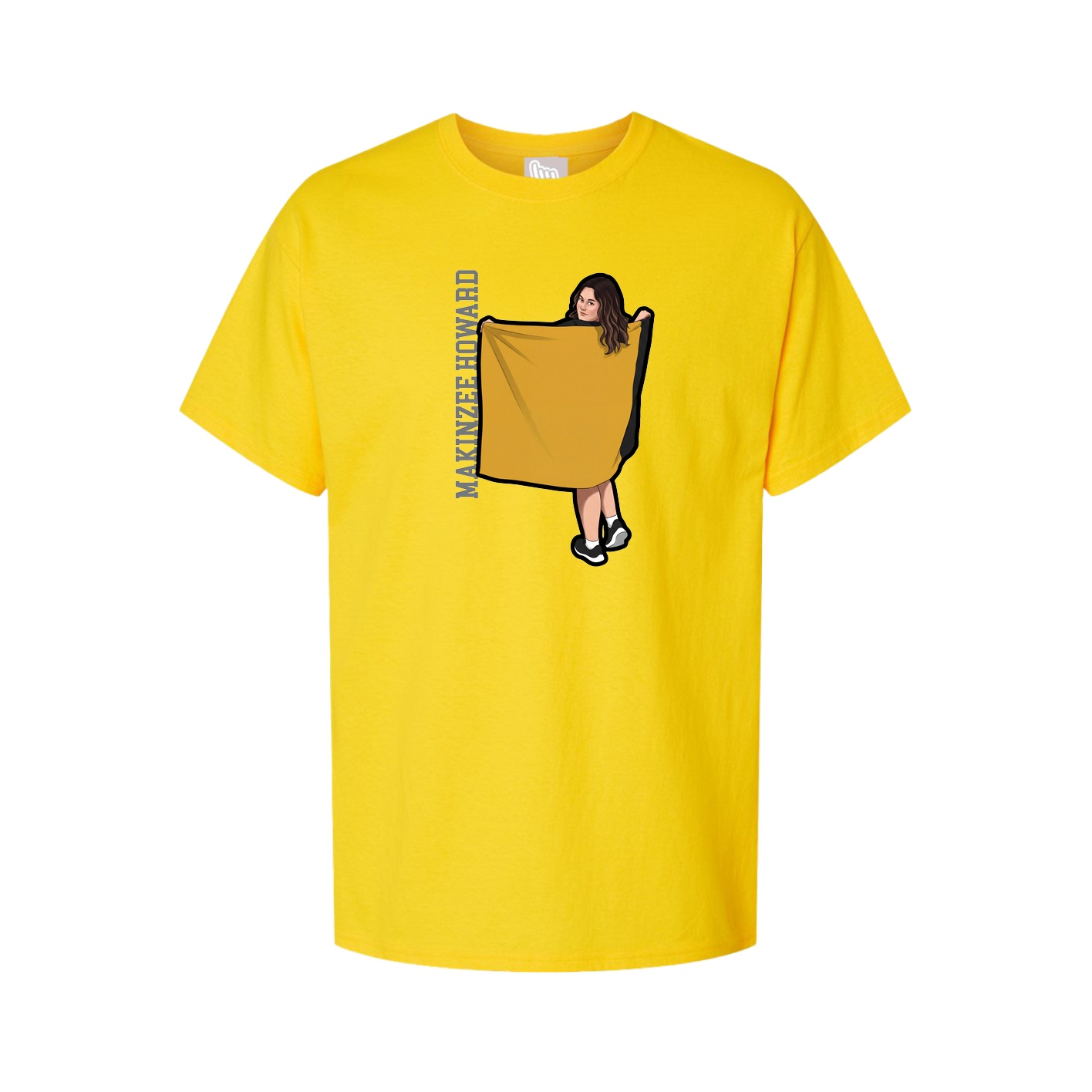 Youth Tee — Name Vertical in Gold