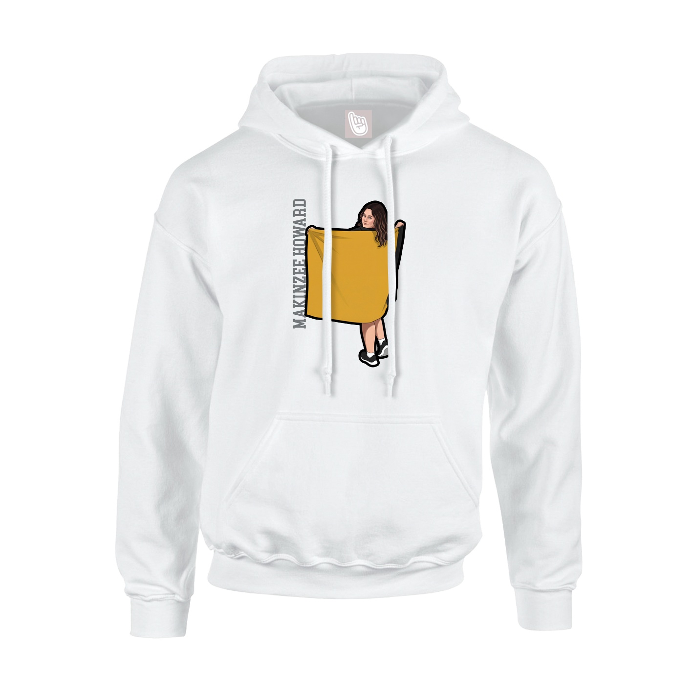 Hoodie — Name Vertical in White