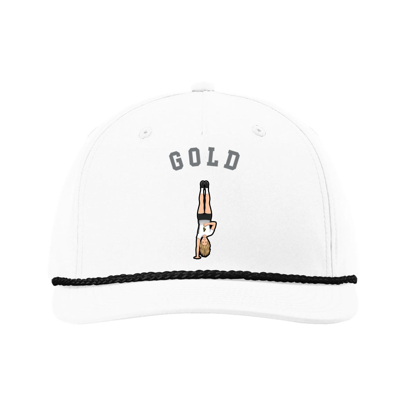 Five-Panel Classic Rope Cap — Shirsey Arch in White