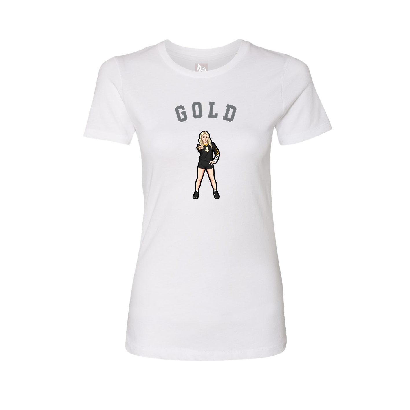 Fitted Women's Tee — Shirsey Arch in White