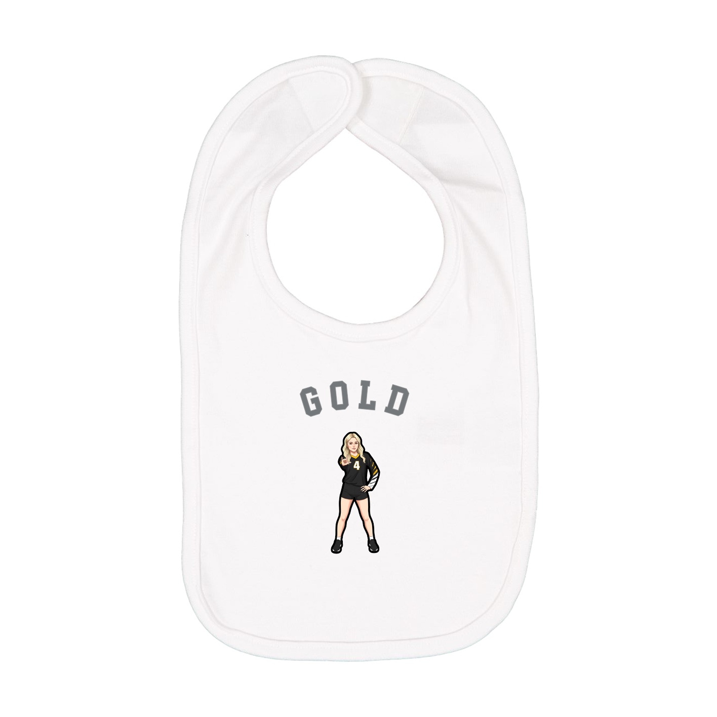 Infant Bib — Shirsey Arch in White