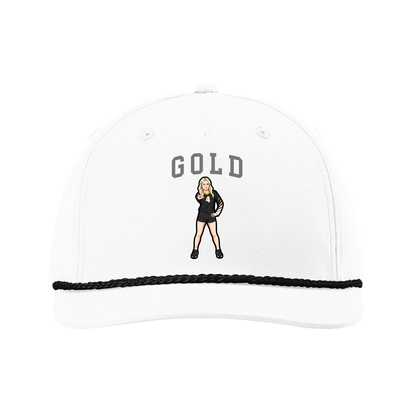 Five-Panel Classic Rope Cap — Shirsey in White