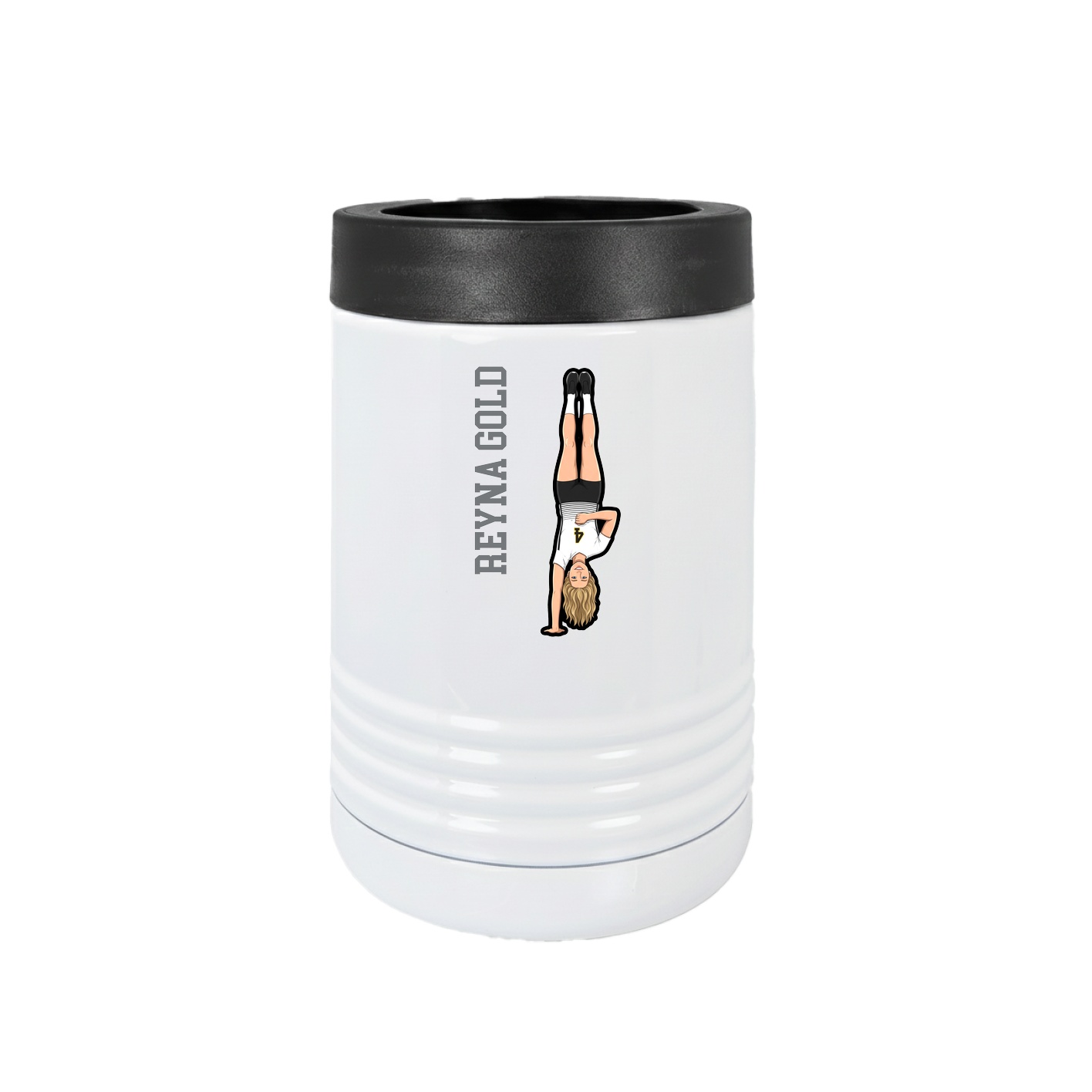 Beverage Holder — Name Vertical in White