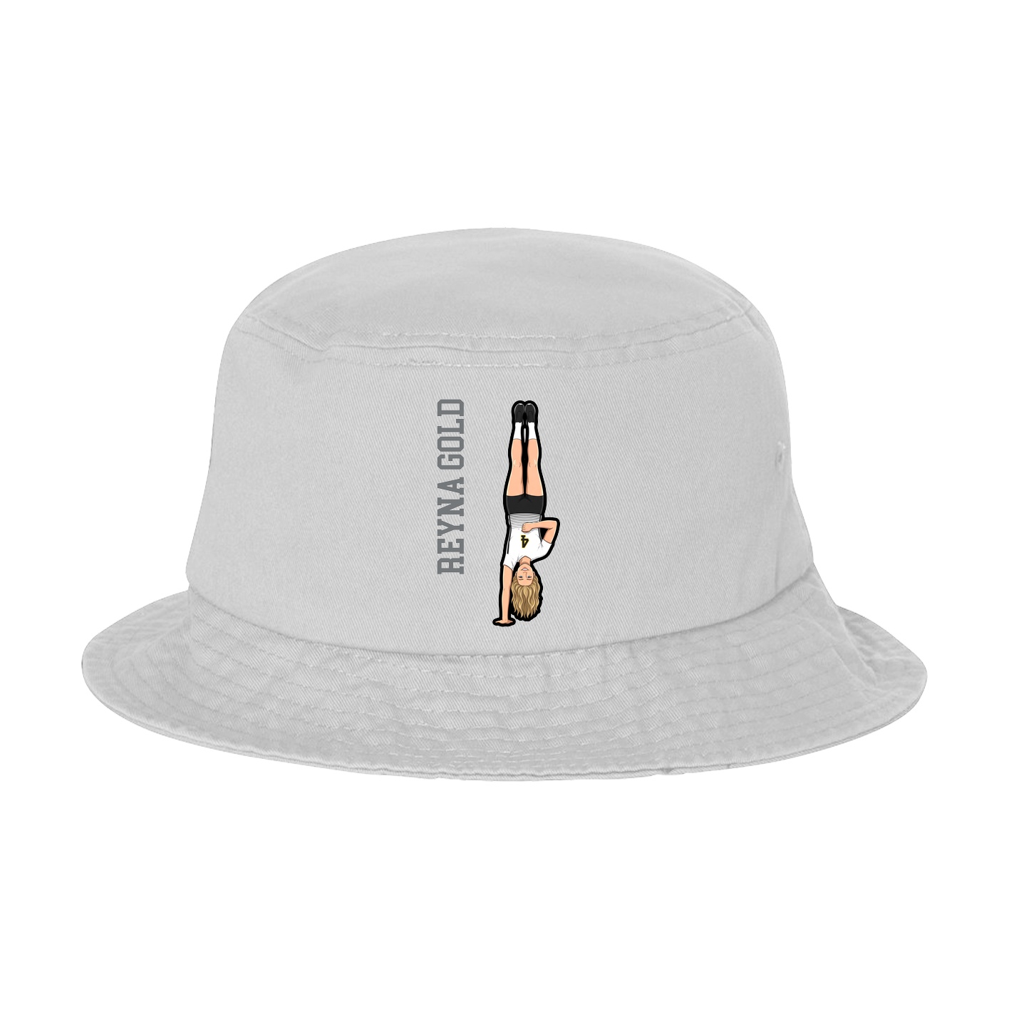 Bucket Cap — Name Vertical in White