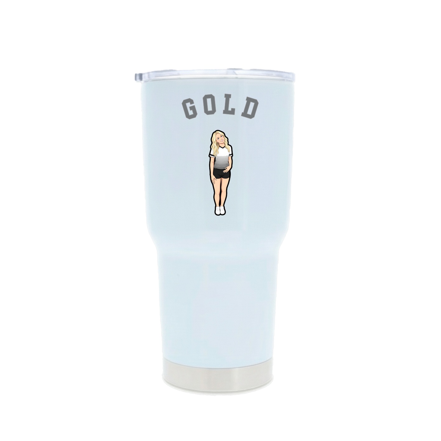 30oz Stainless Steel Tumbler — Shirsey Arch in White