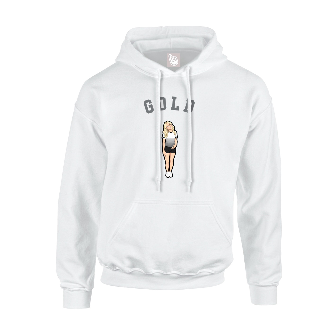 Hoodie — Shirsey Arch in White