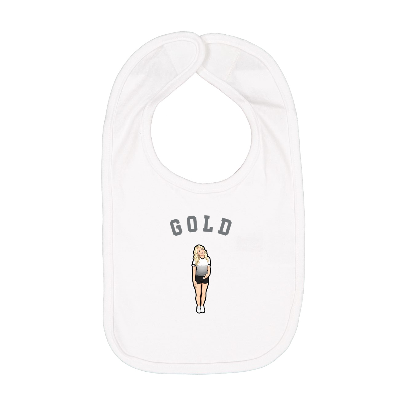Infant Bib — Shirsey Arch in White
