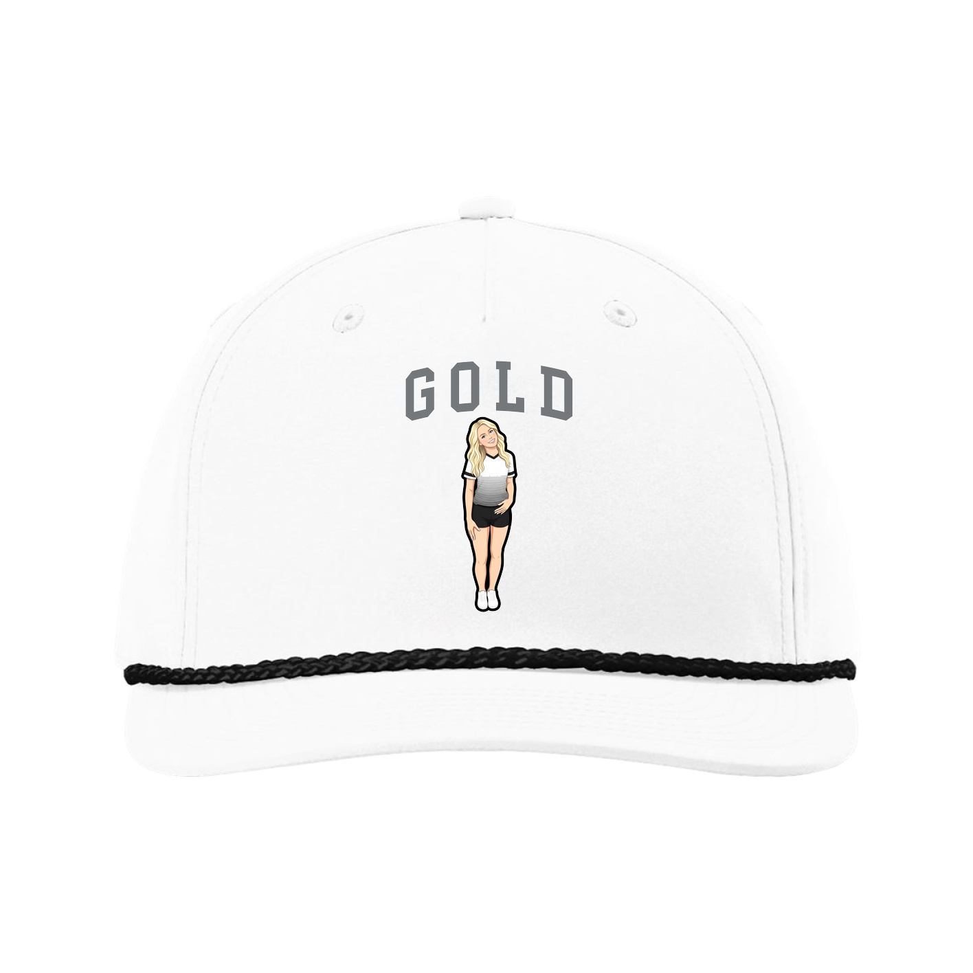 Five-Panel Classic Rope Cap — Shirsey in White