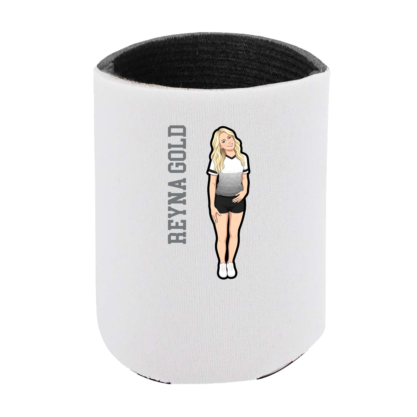 Can Holder — Name Vertical in White