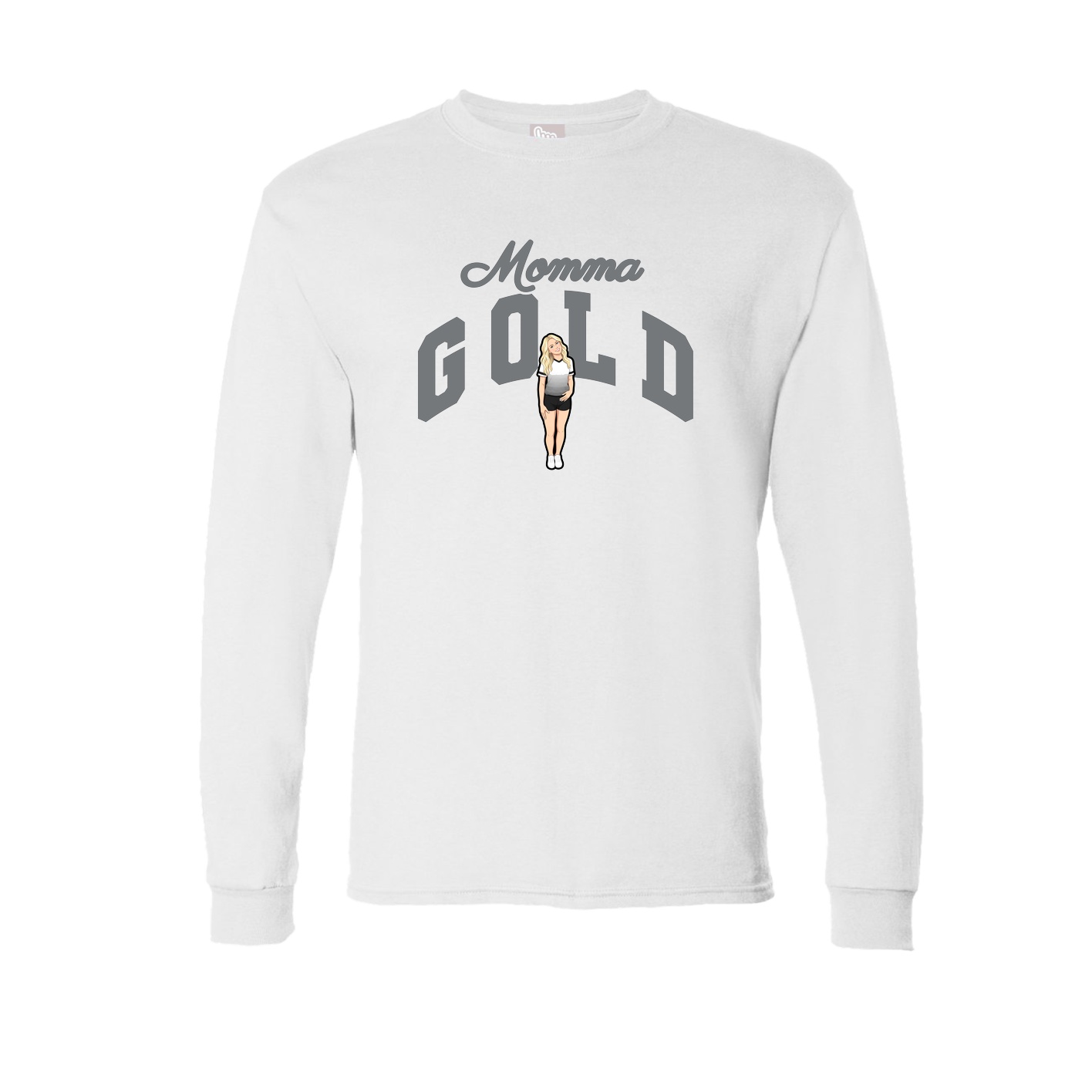 Long Sleeve Tee — Mothers Day Arch in White