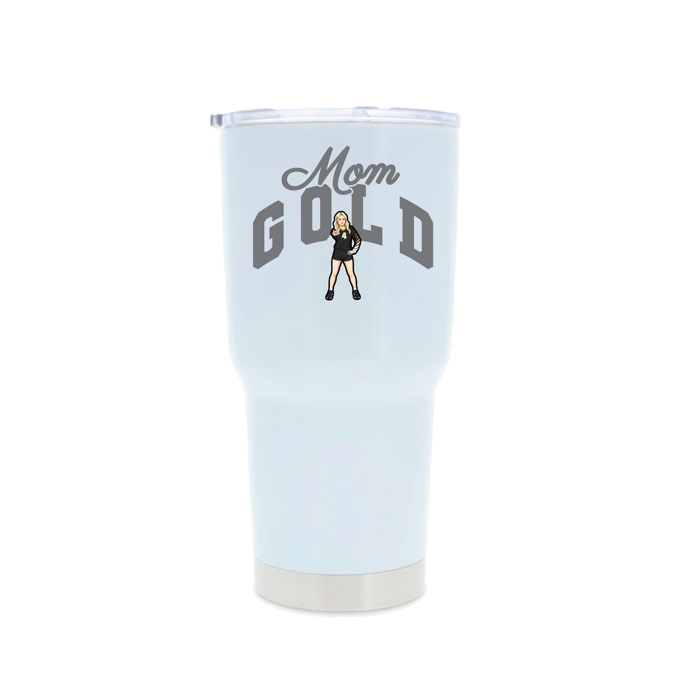 30oz Stainless Steel Tumbler — Mothers Day Arch in White