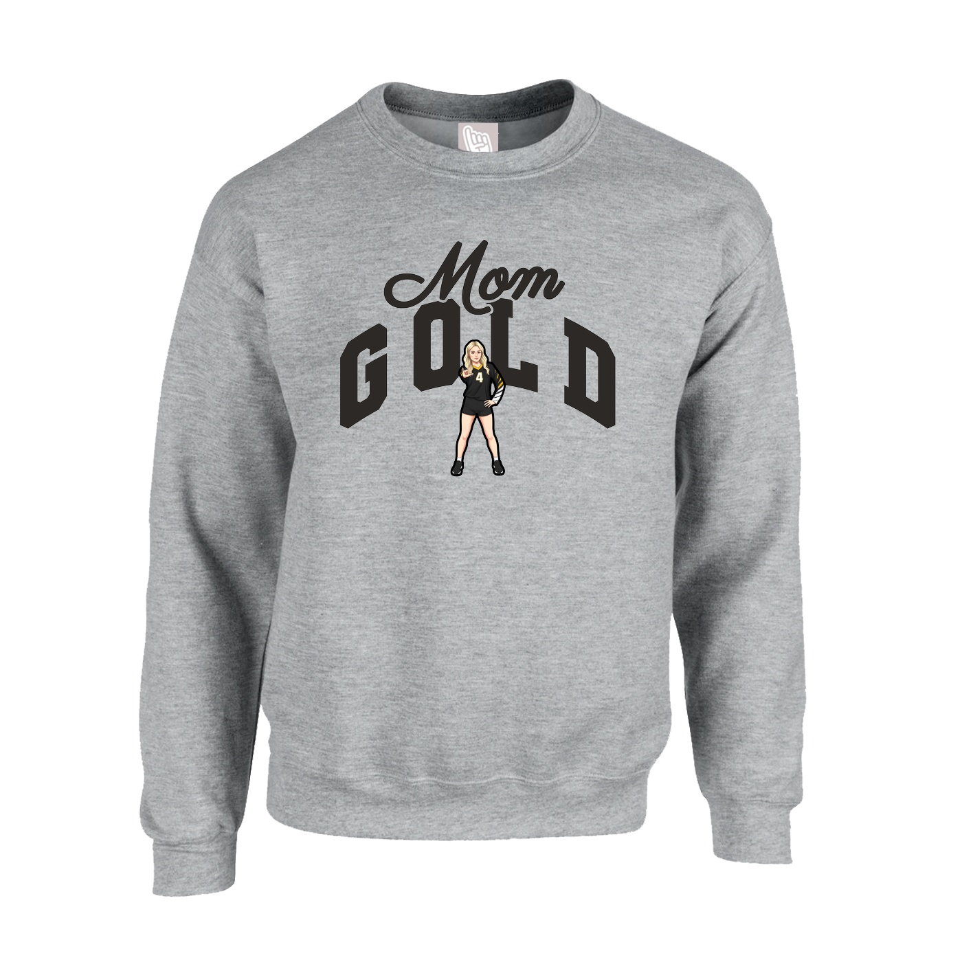 Fleece Crew — Mothers Day Arch in Grey