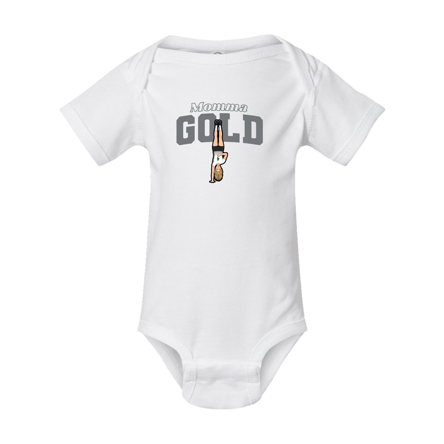 Baby Onesie — Mothers Day Block in White