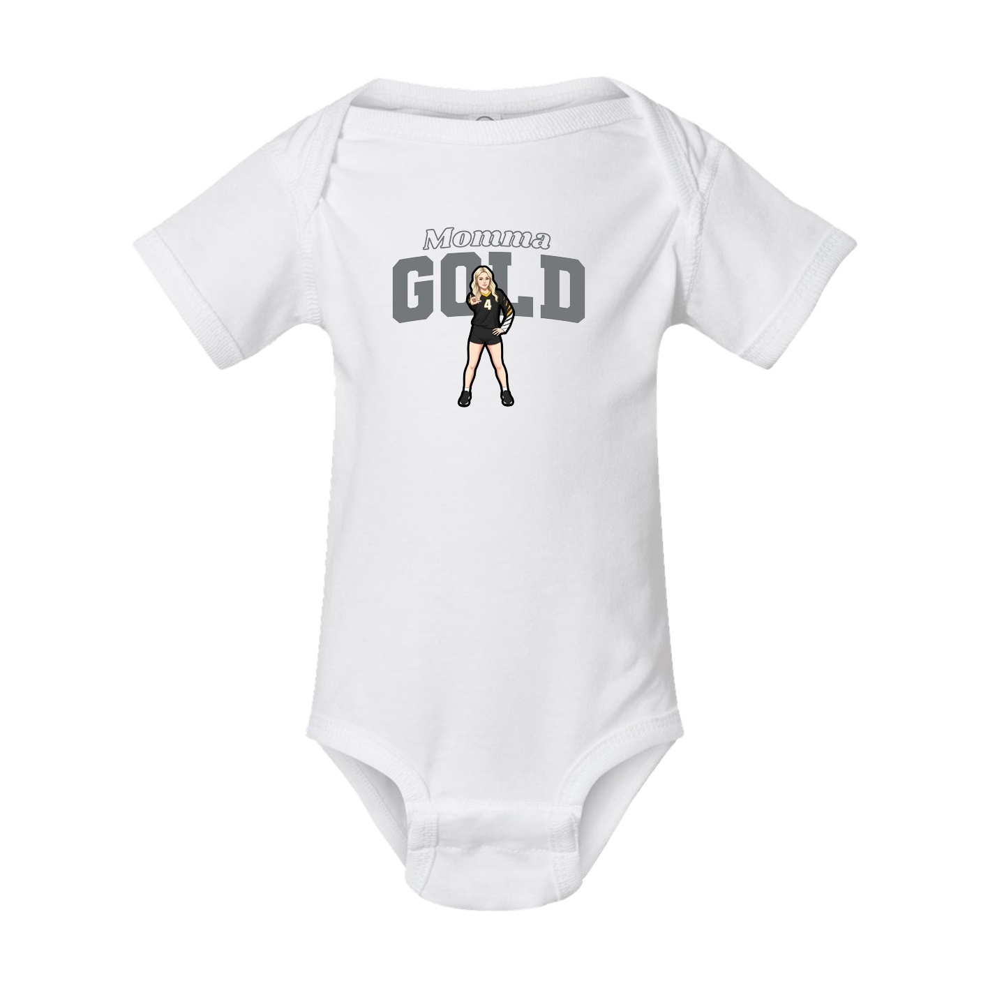 Baby Onesie — Mothers Day Block in White