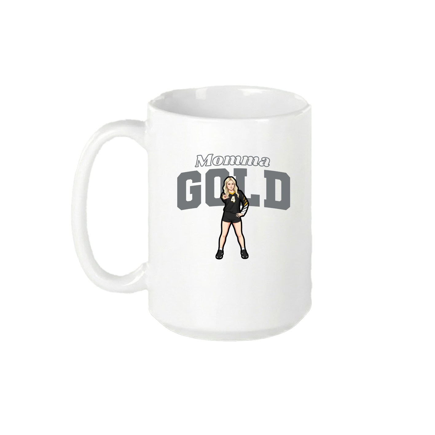15oz Coffee Mug — Mothers Day Block in White