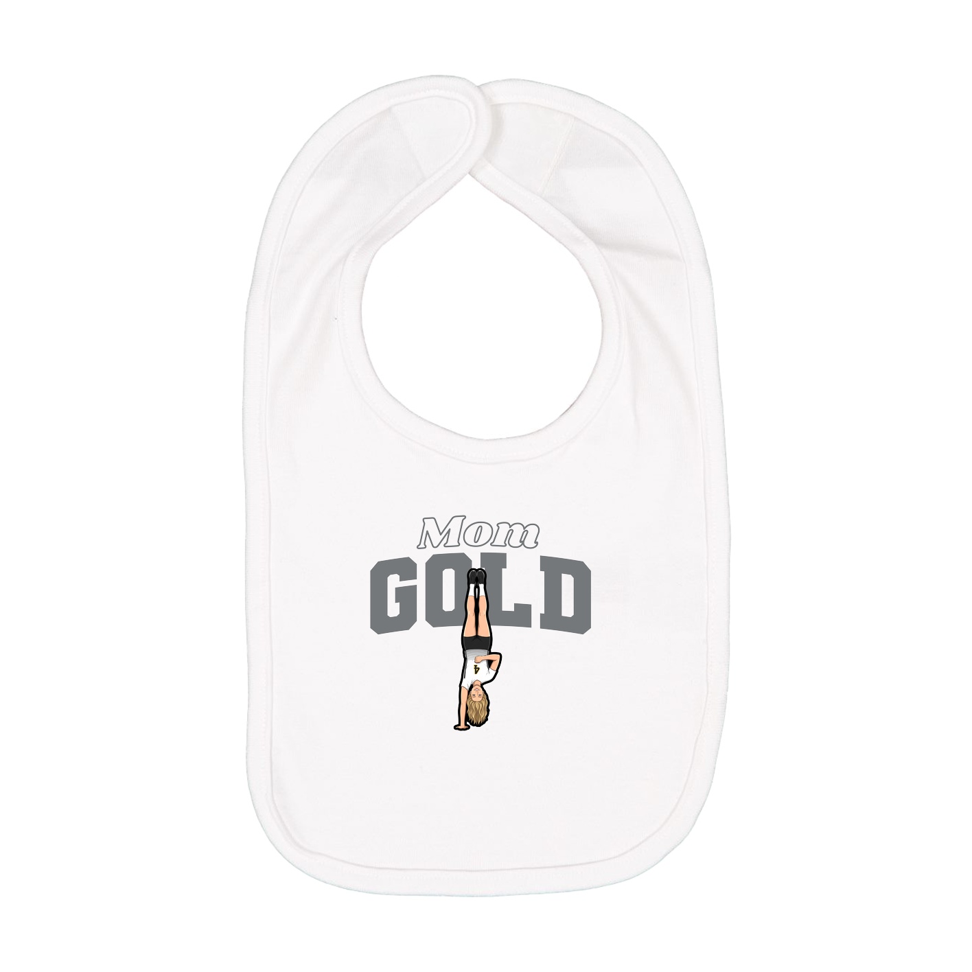 Infant Bib — Mothers Day Block in White