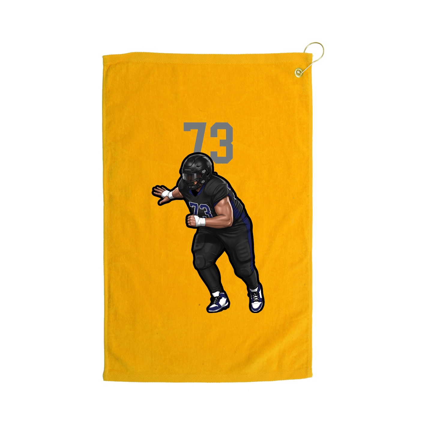 Golf Towel — Number Top in Gold