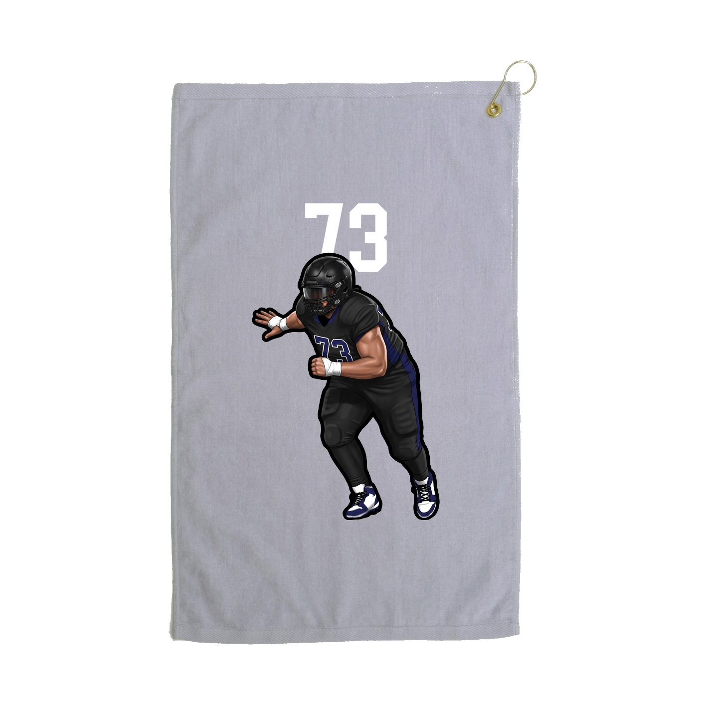 Golf Towel — Number Top in Grey