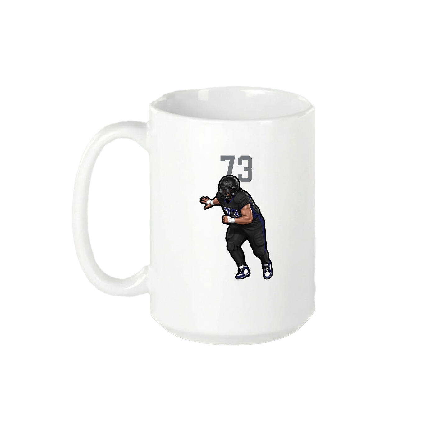 15oz Coffee Mug — Number Top in White