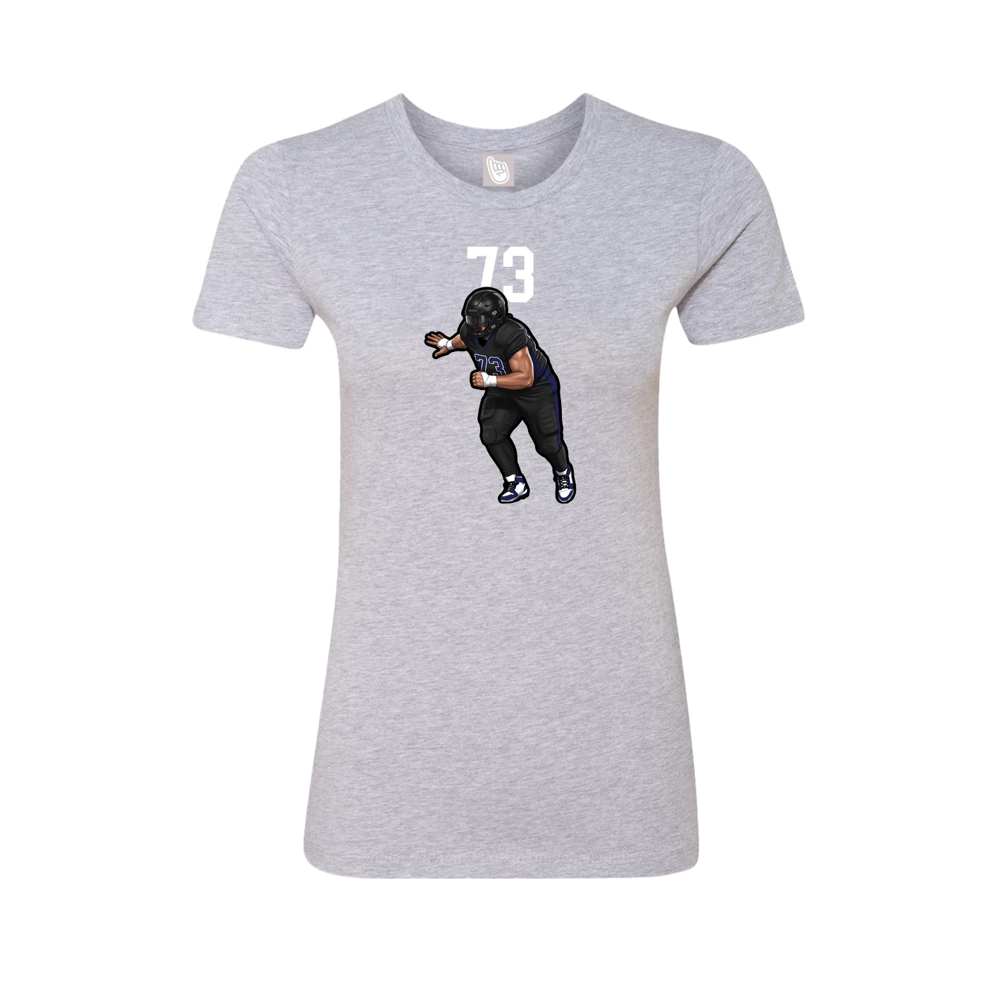 Womens Tee — Number Top in Grey