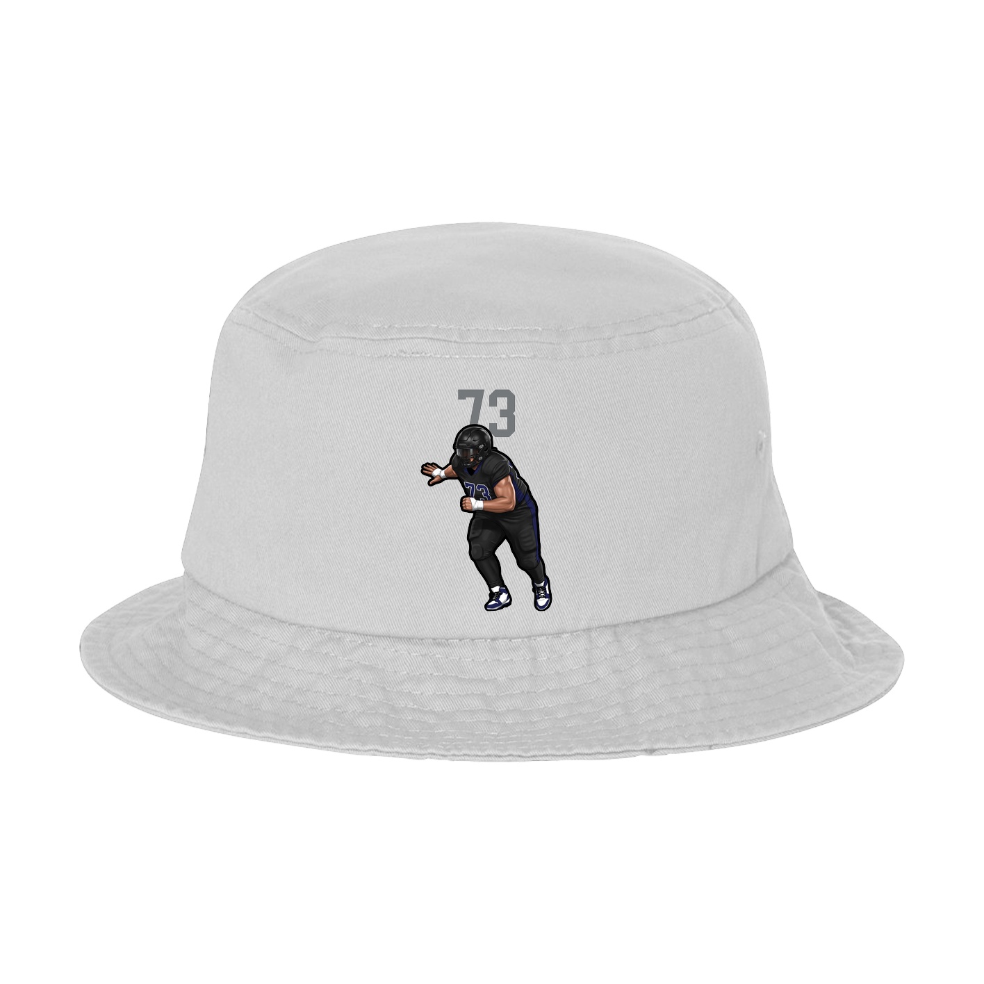 Bucket Cap — Number Top in White