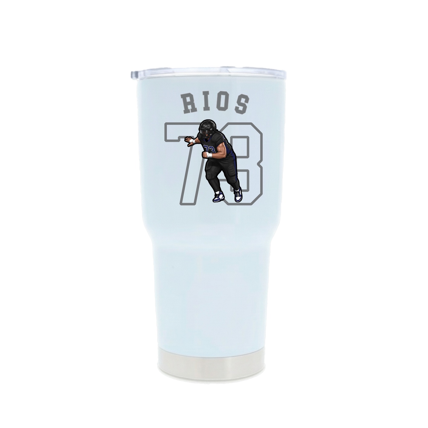 30oz Stainless Steel Tumbler — Shirsey Arch in White