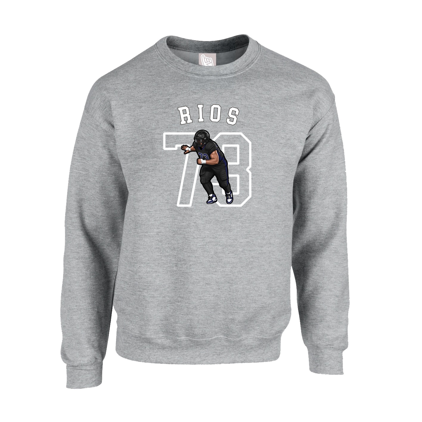 Fleece Crew — Shirsey Arch in Grey