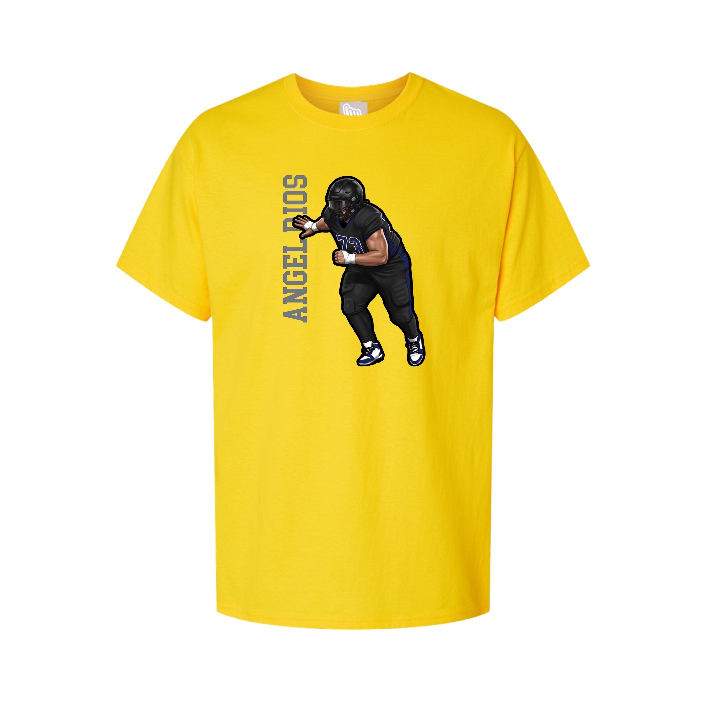 Youth Tee — Name Vertical in Gold
