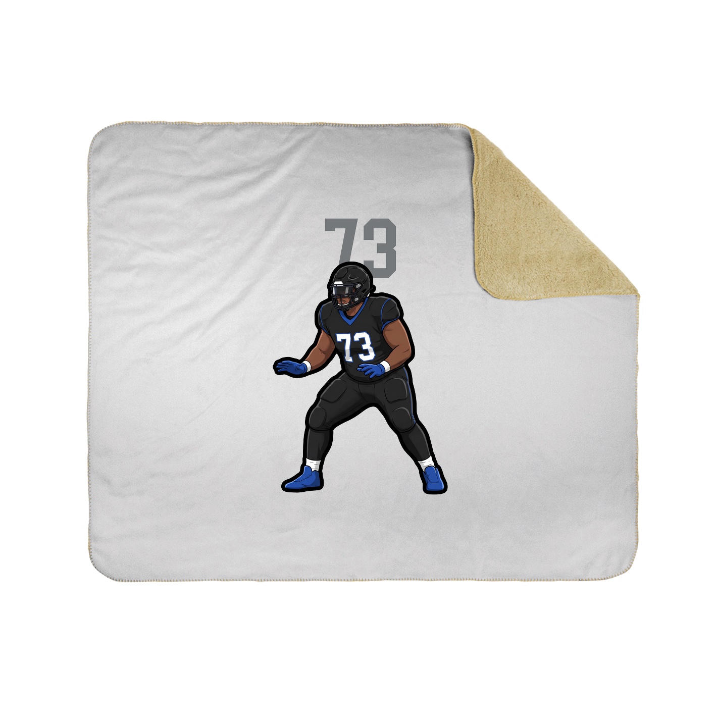 Throw Blanket — Number Top in White