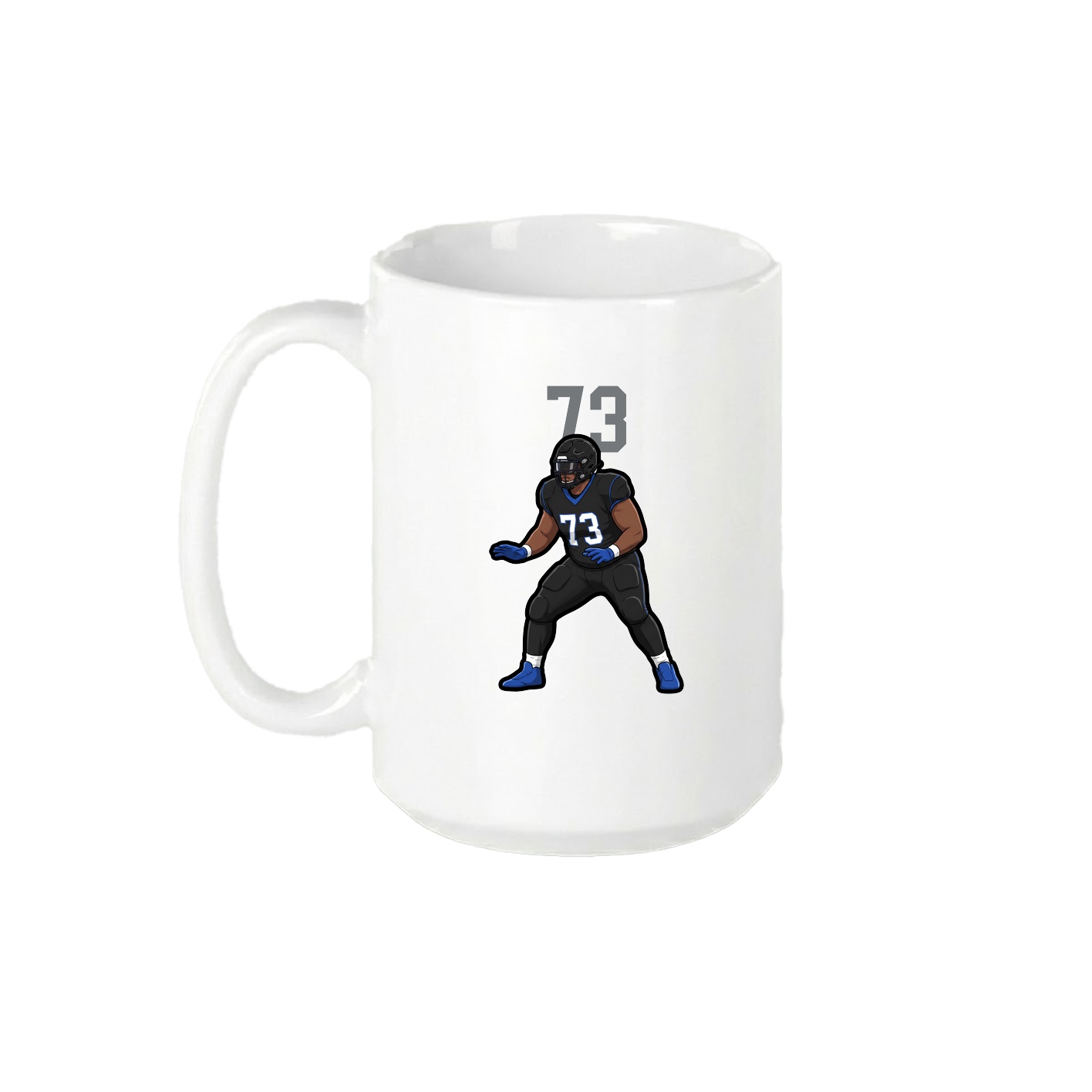 15oz Coffee Mug — Number Top in White