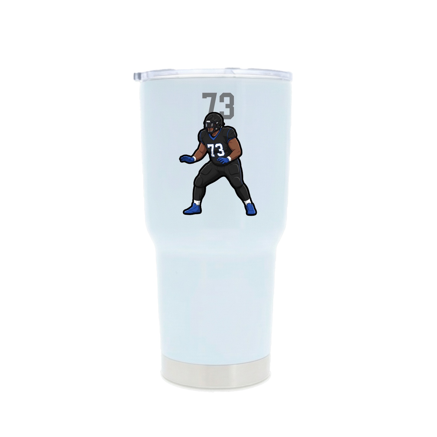 30oz Stainless Steel Tumbler — Number Top in White