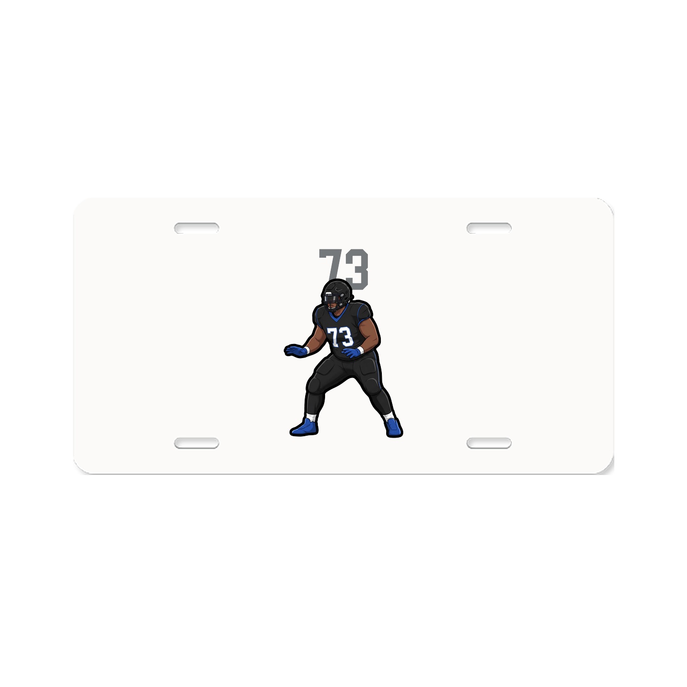 License Plate — Number Top in Classic
