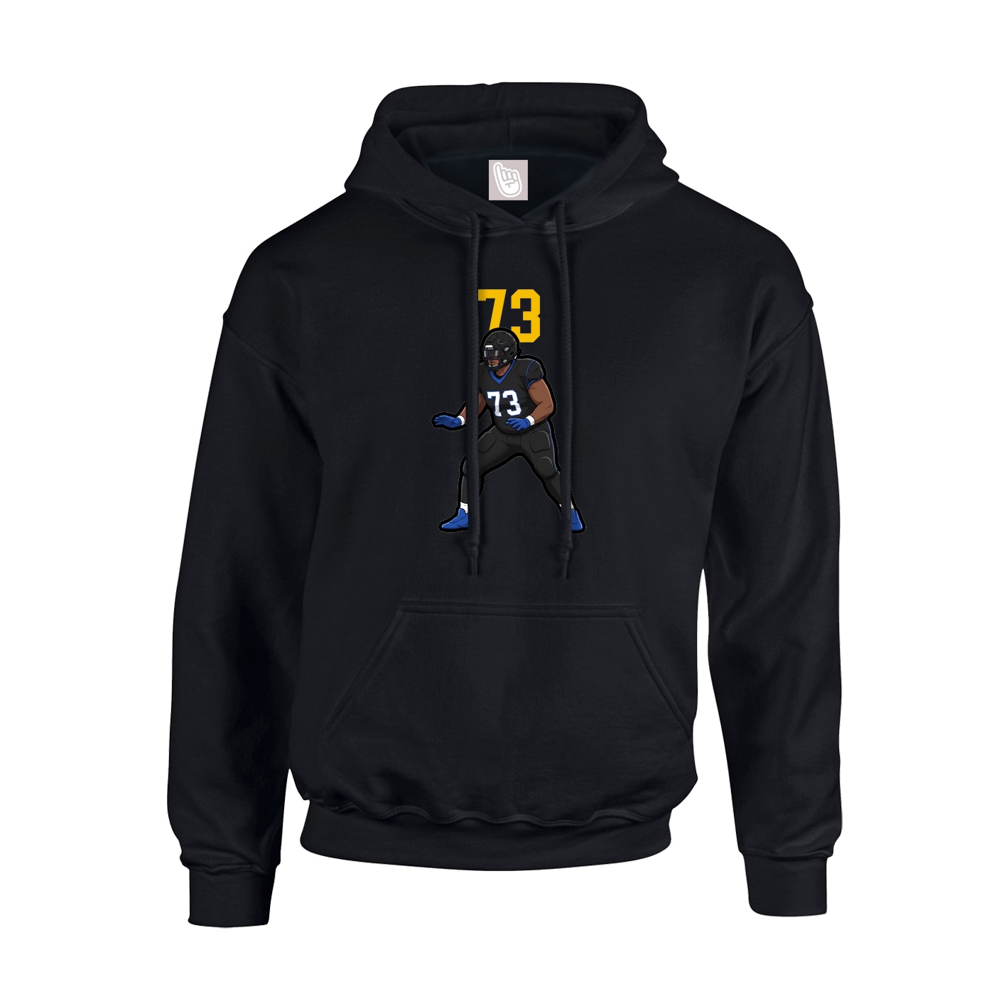 Youth Hoodie — Number Top in Black