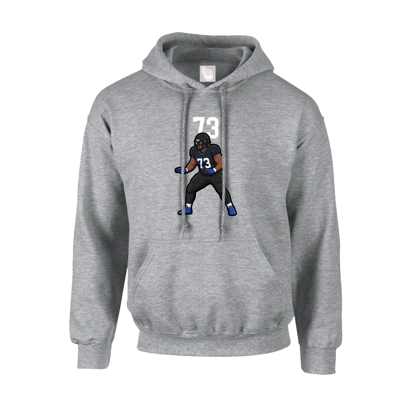 Youth Hoodie — Number Top in Grey