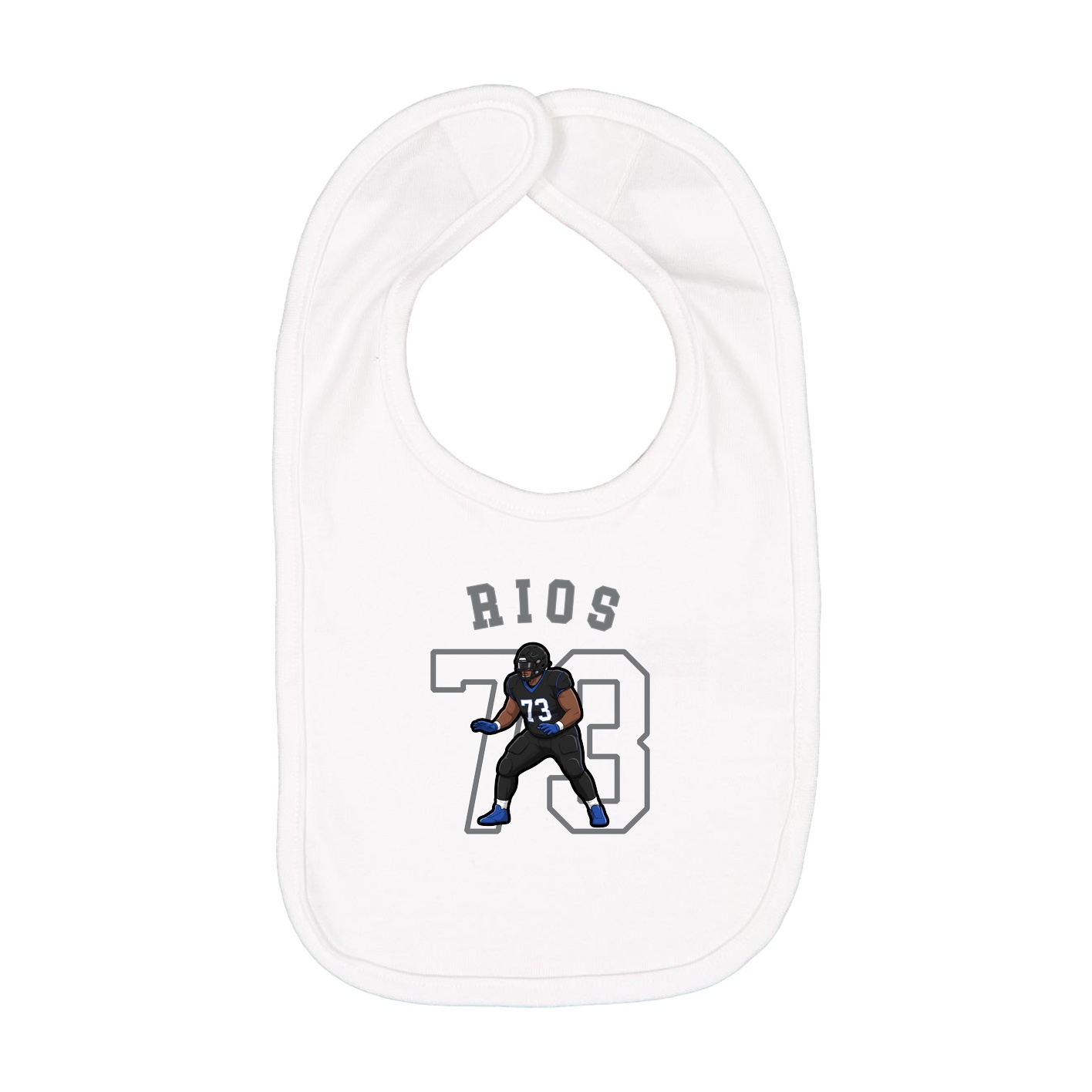 Infant Bib — Shirsey Arch in White