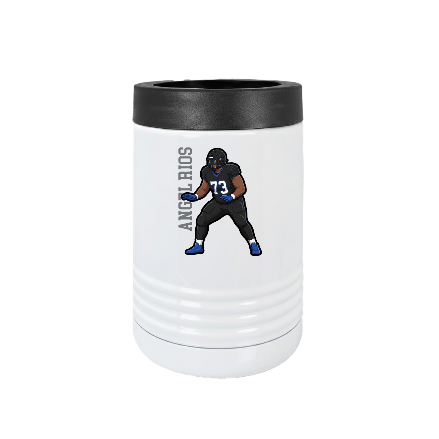 Beverage Holder — Name Vertical in White