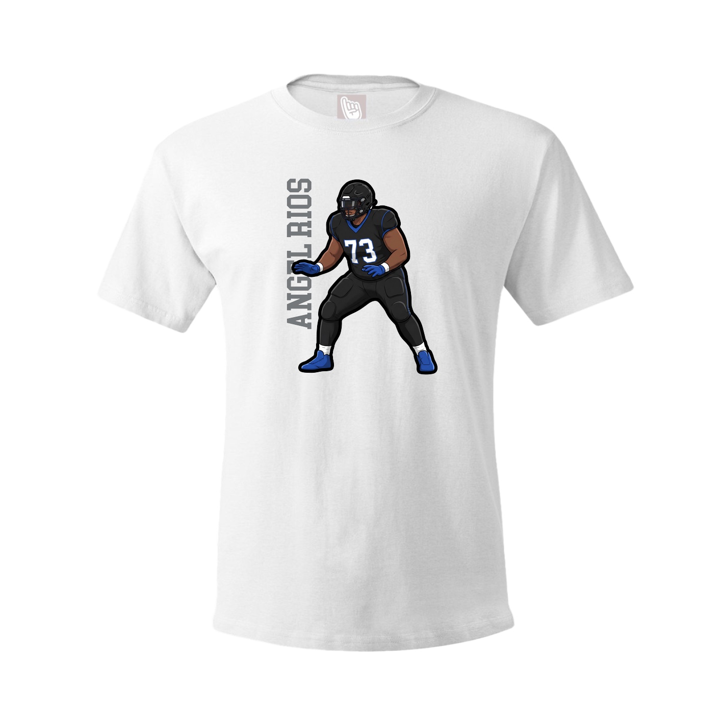Tee — Name Vertical in White