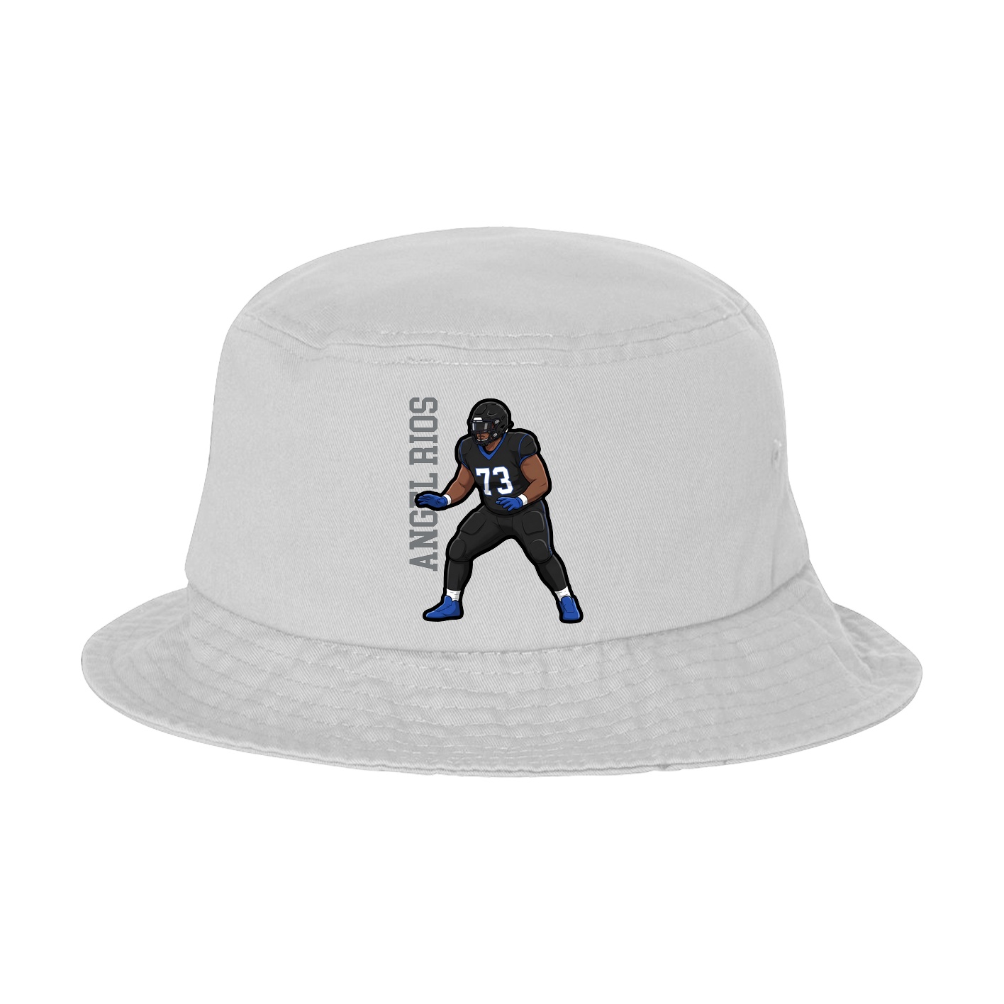 Bucket Cap — Name Vertical in White