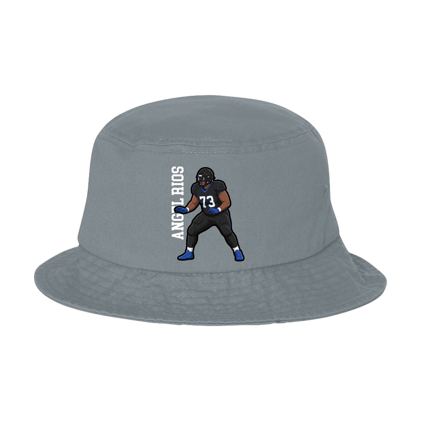 Bucket Cap — Name Vertical in Grey