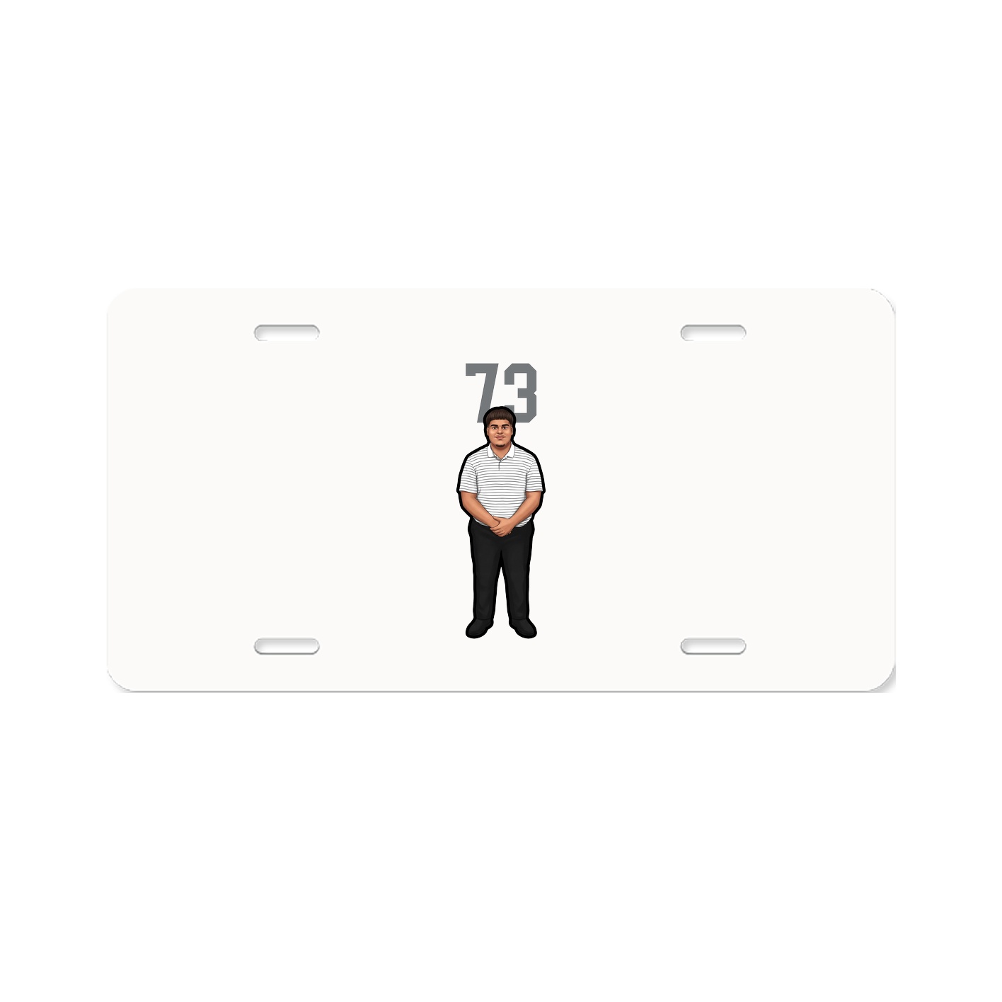 License Plate — Number Top in Classic