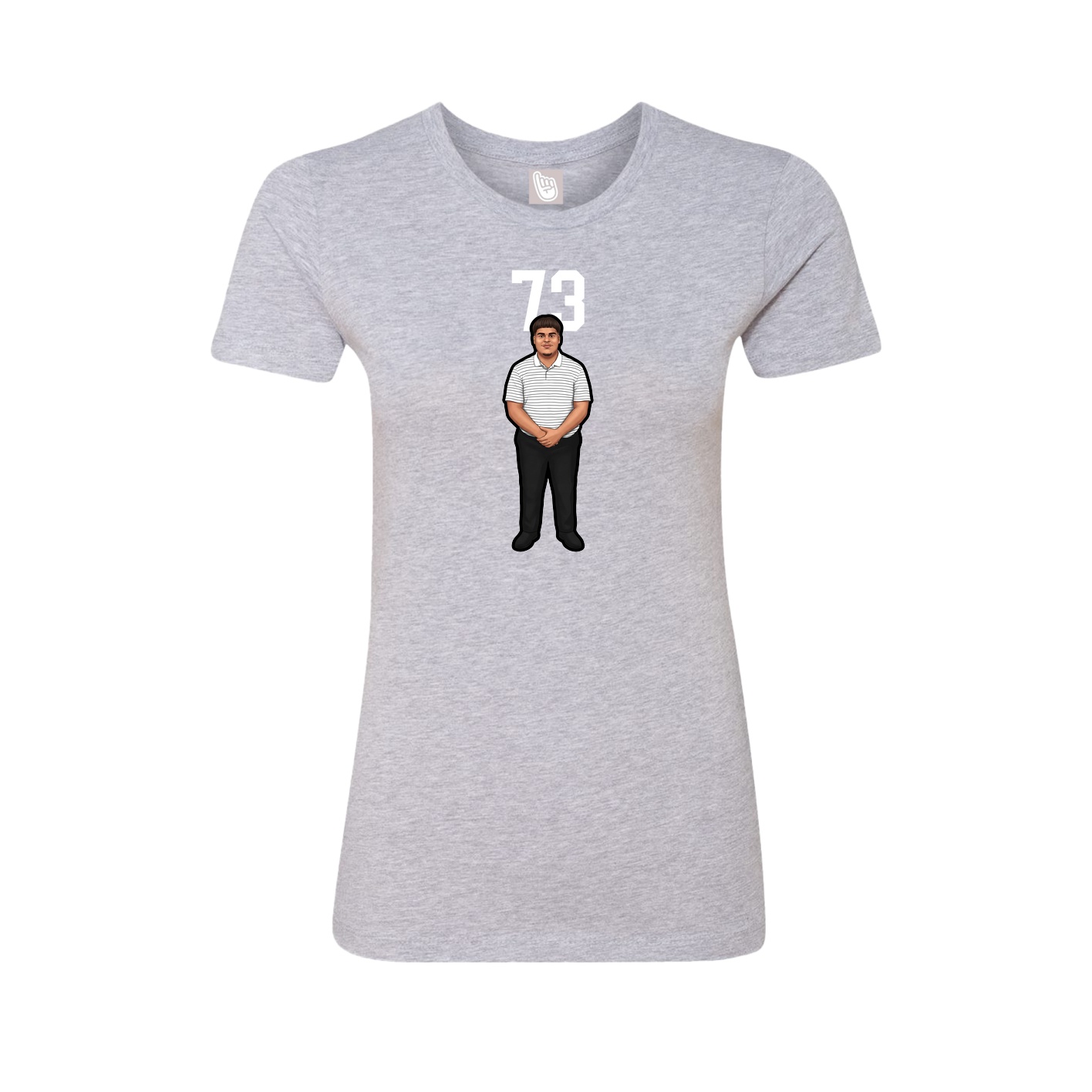 Womens Tee — Number Top in Grey